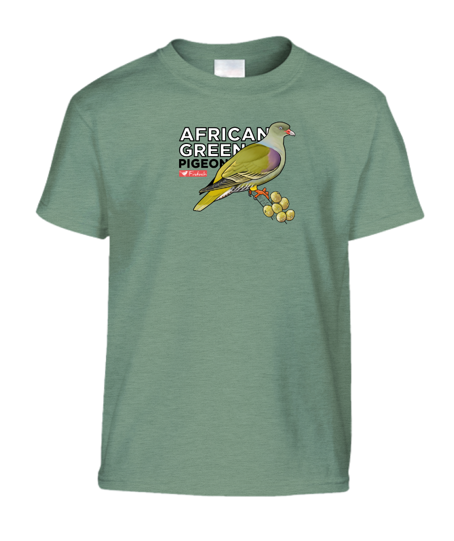 African Green Pigeon Name Kids Shirt