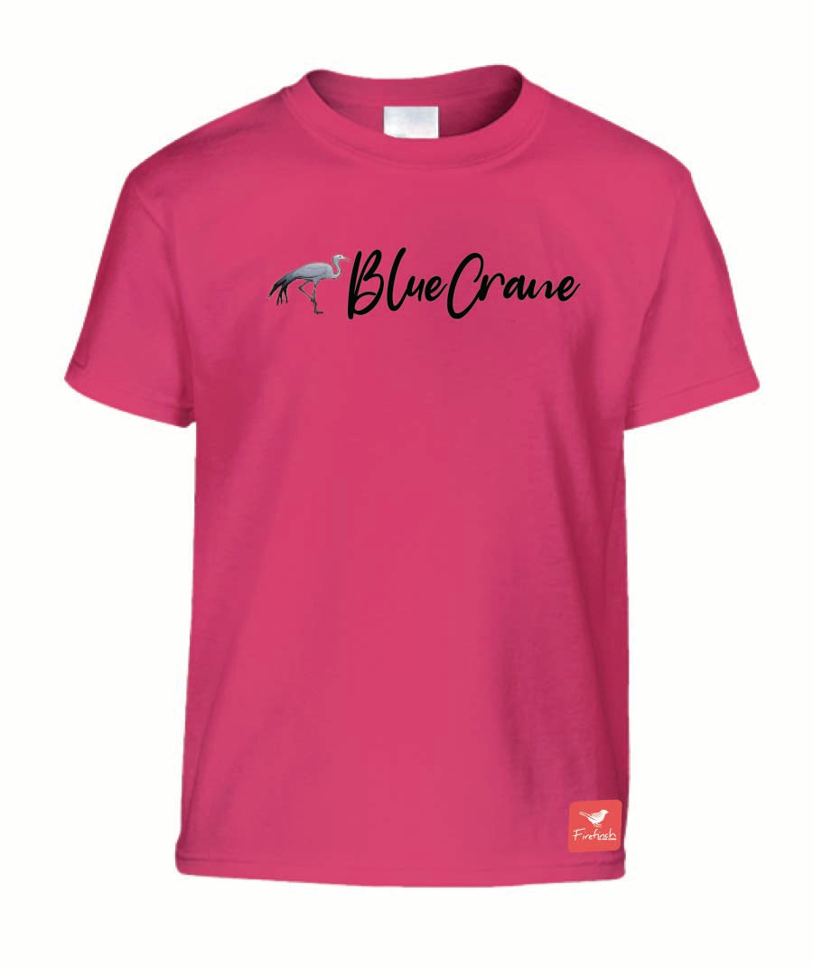 Blue Crane Name Kids Shirt