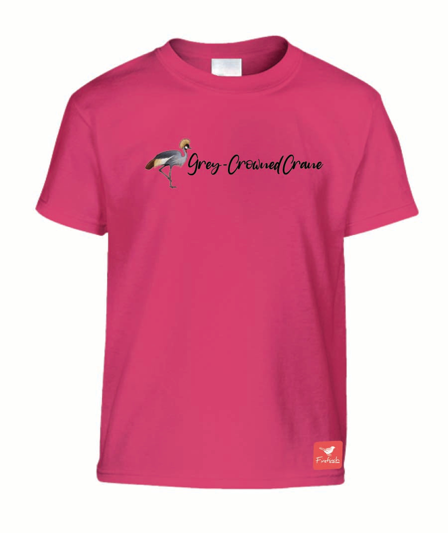 Grey Crowned Crane Name Kids Shirt