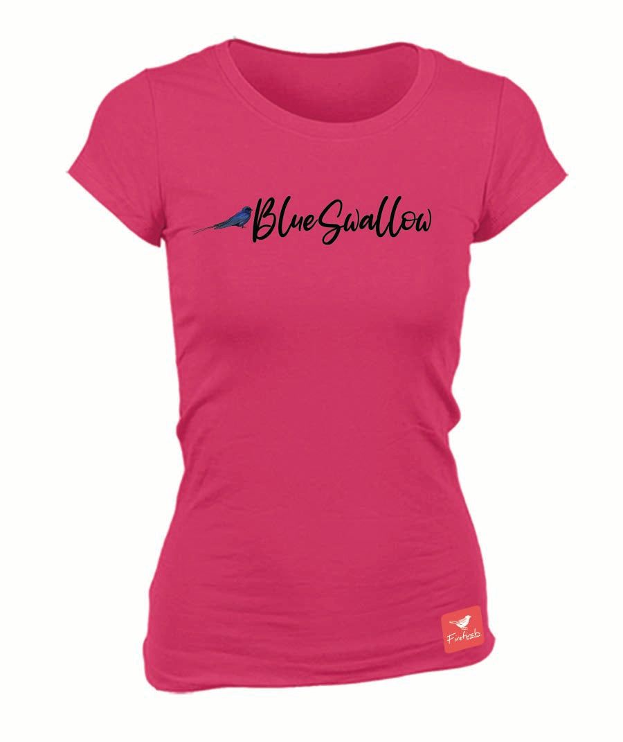 Blue Swallow Name Ladies Shirt