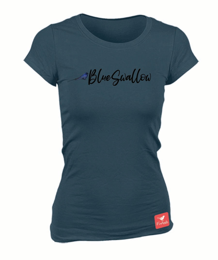 Blue Swallow Name Ladies Shirt