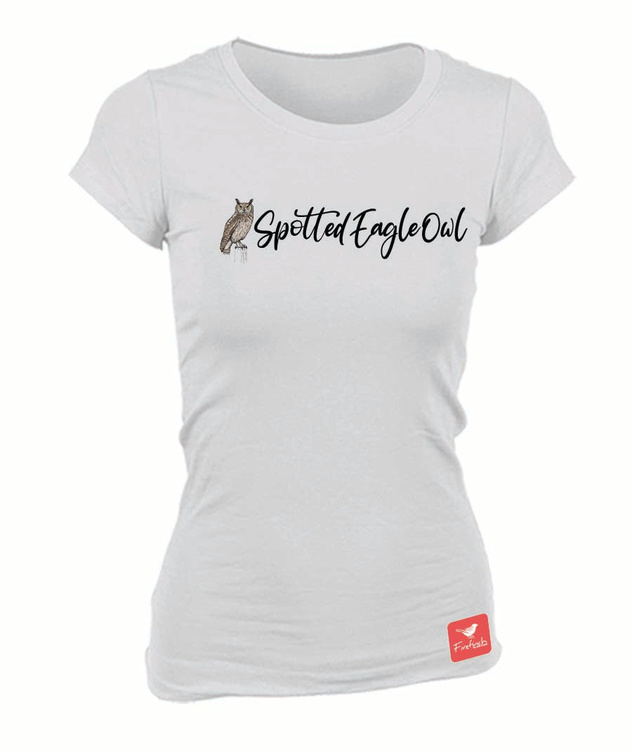Spotted Eagle-Owl Name Ladies Shirt