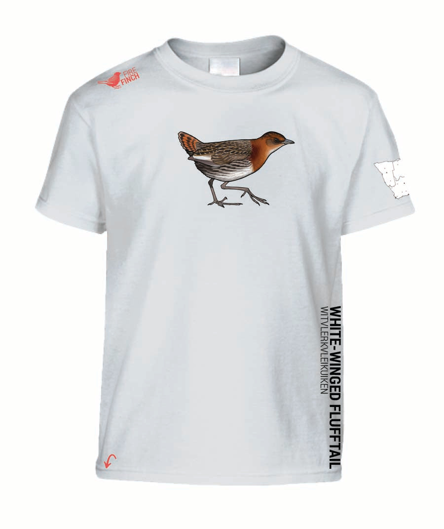 Rockjumper KC26 - White-Winged Flufftail  Kids Shirt