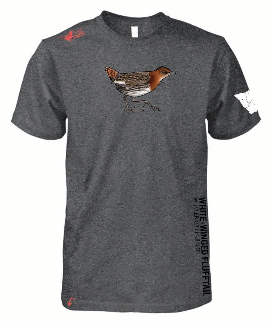 Rockjumper KC26 - White-Winged Flufftail  Mens Shirt