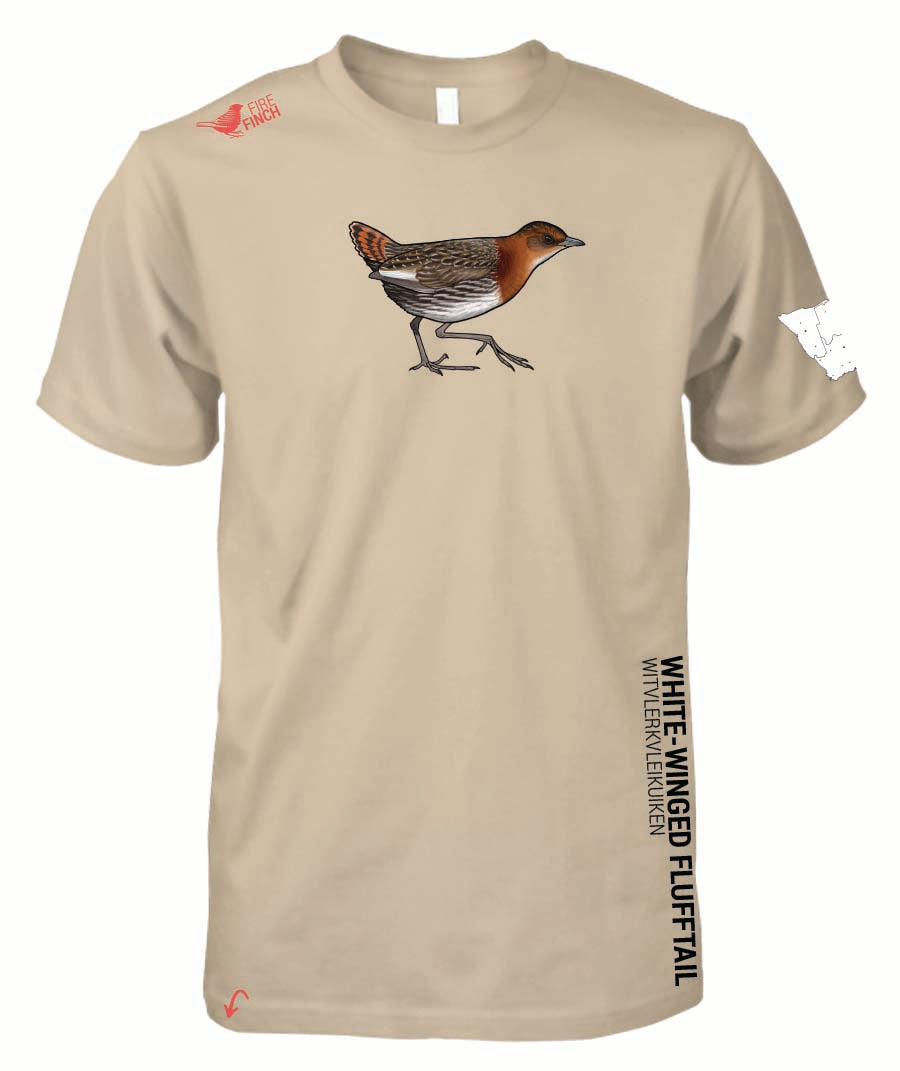 Rockjumper KC26 - White-Winged Flufftail  Mens Shirt