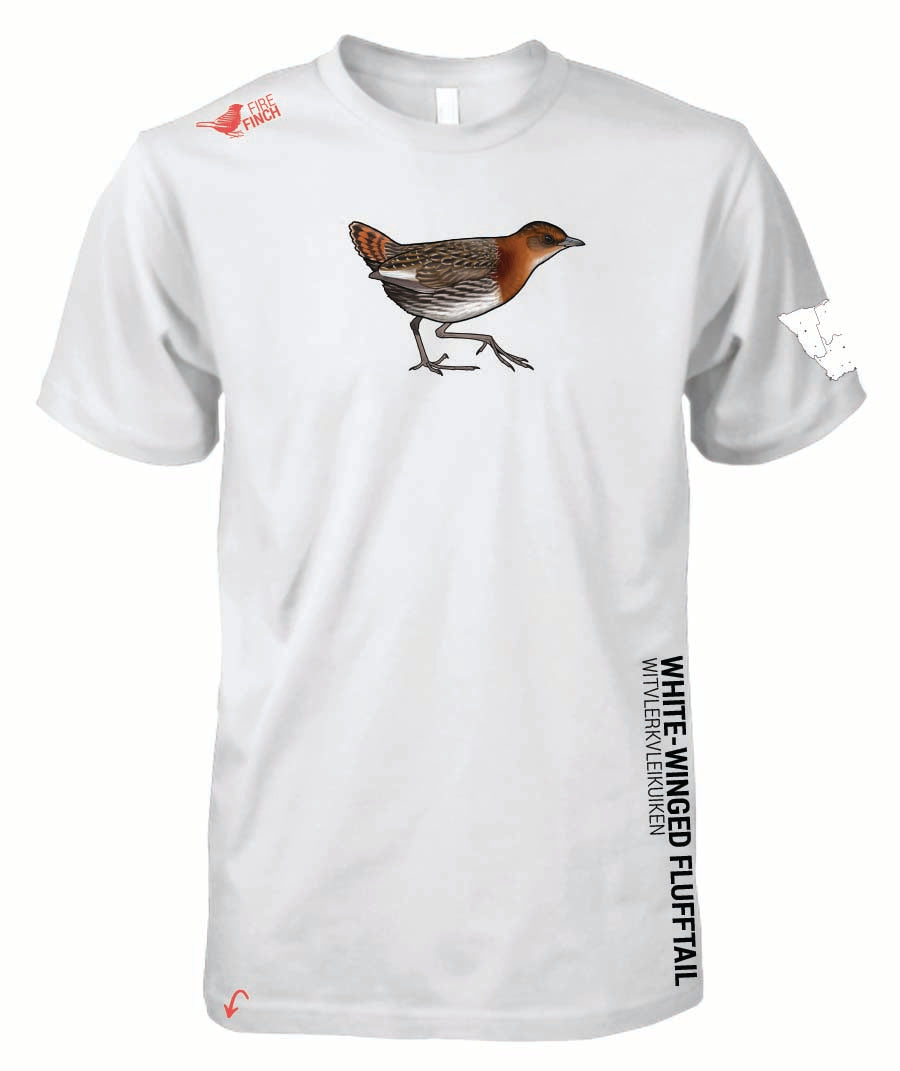 Rockjumper KC26 - White-Winged Flufftail  Mens Shirt