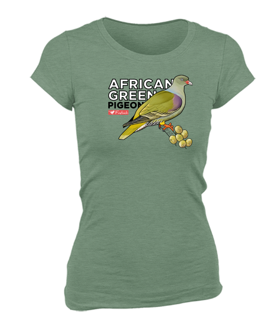 African Green Pigeon Name Ladies Shirt