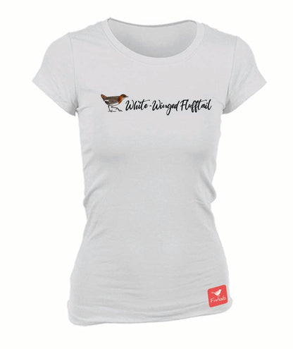 Rockjumper KC26 - White-Winged Flufftail Name Ladies Shirt
