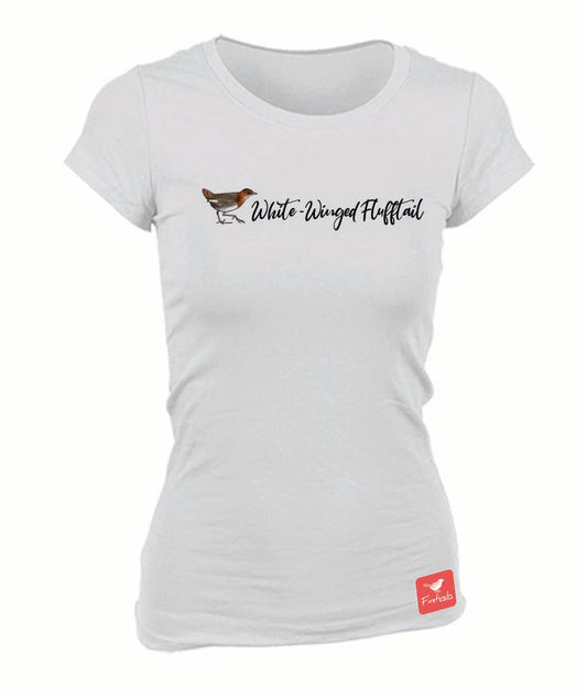 Rockjumper KC26 - White-Winged Flufftail Name Ladies Shirt