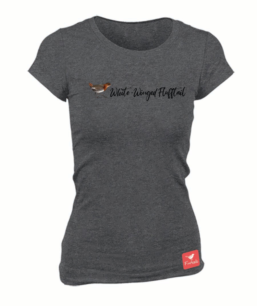 Rockjumper KC26 - White-Winged Flufftail Name Ladies Shirt