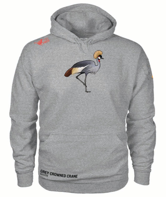 Grey Crowned Crane Unisex Hoodies