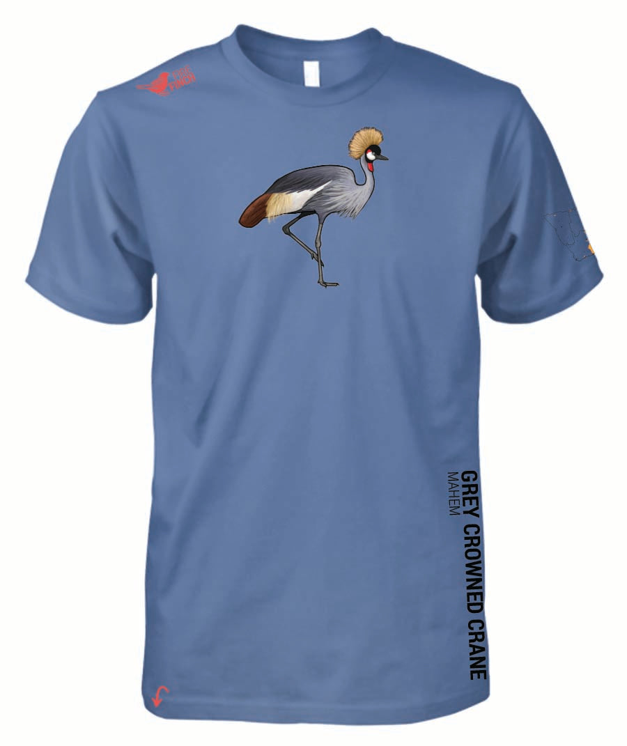 Grey Crowned Crane Mens Shirt