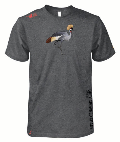 Grey Crowned Crane Mens Shirt