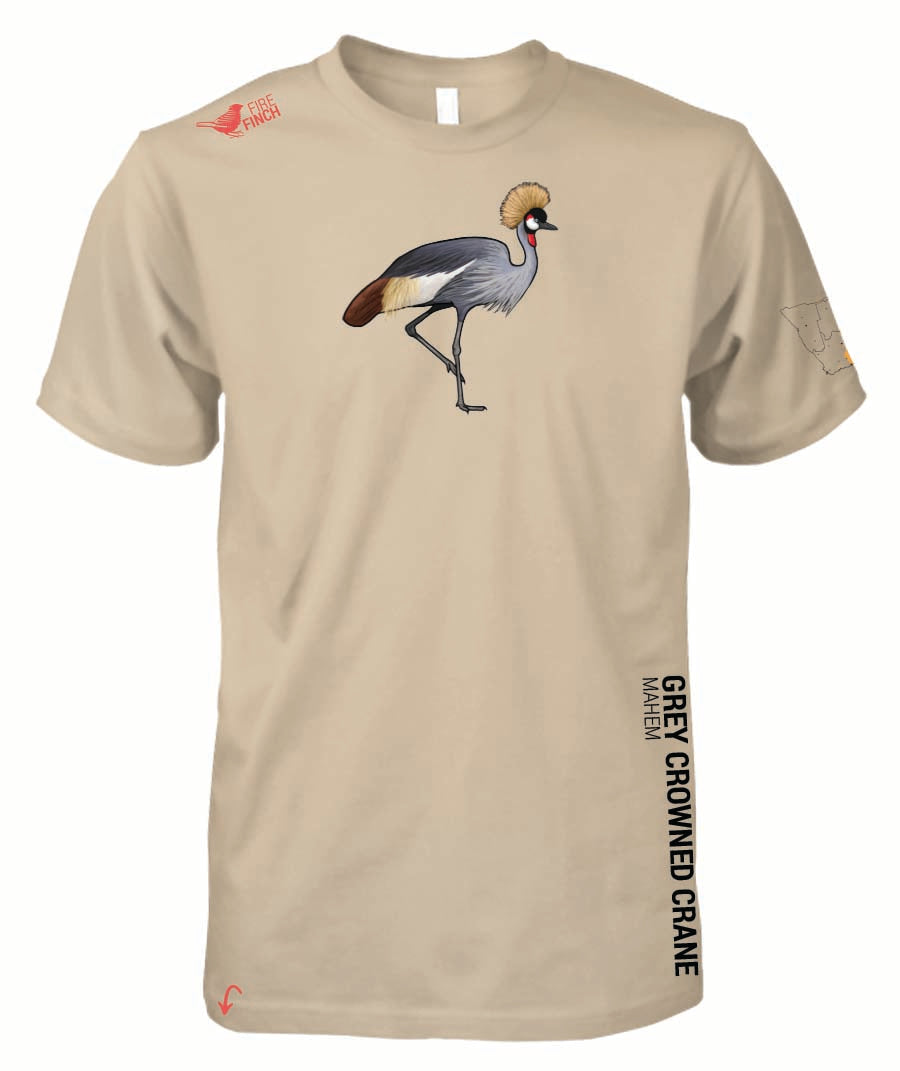 Grey Crowned Crane Mens Shirt