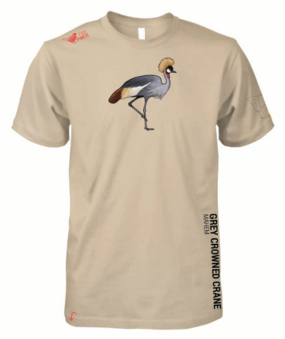 Grey Crowned Crane Mens Shirt