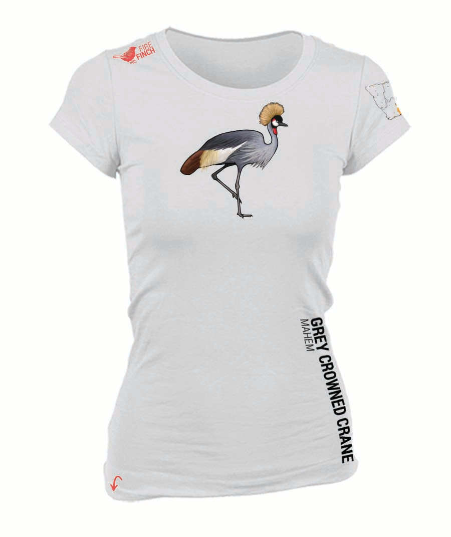 Grey Crowned Crane Ladies Shirt