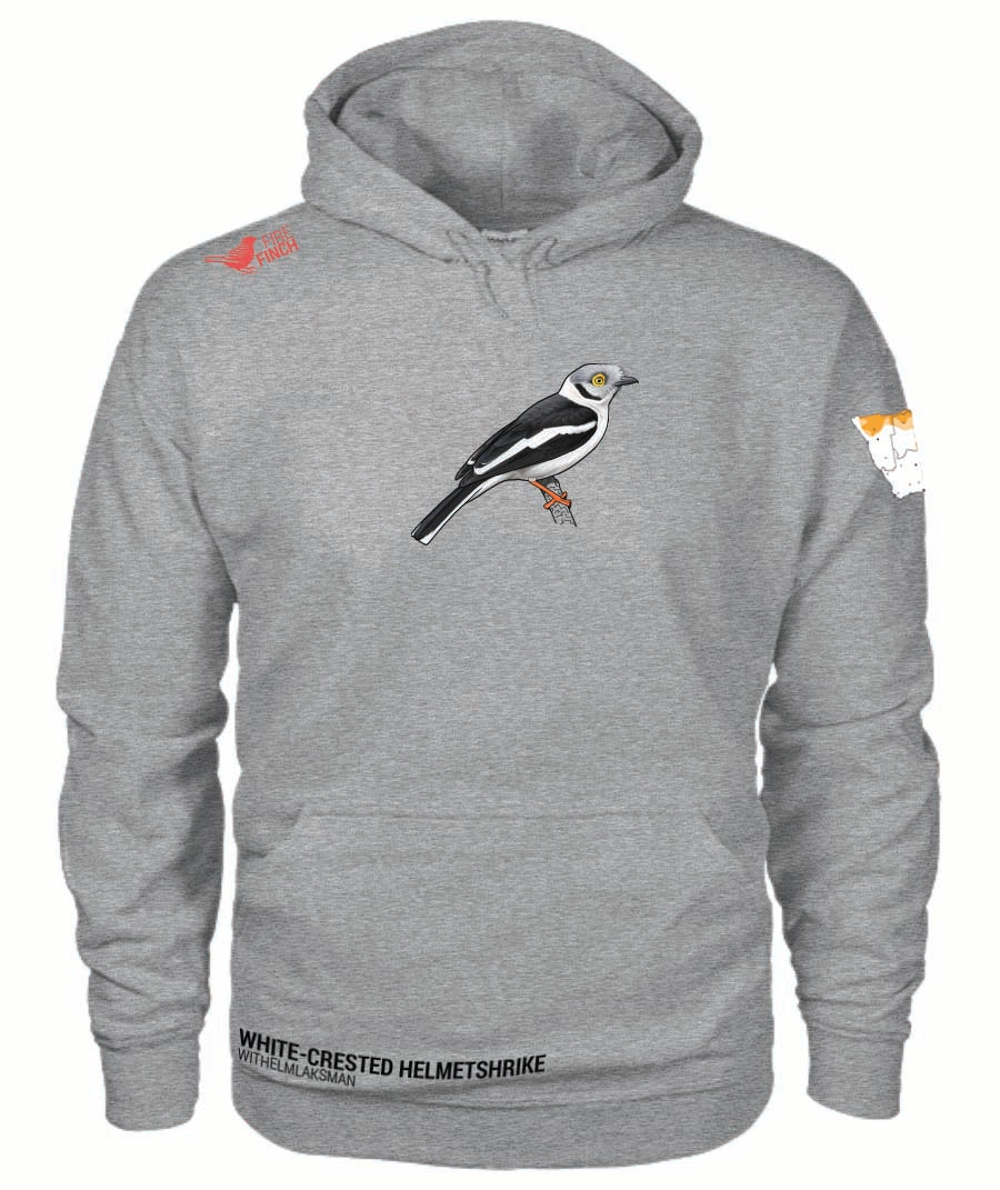 White-Crested Helmetshrike Unisex Hoodies