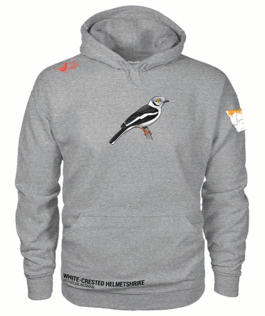 White-Crested Helmetshrike Unisex Hoodies