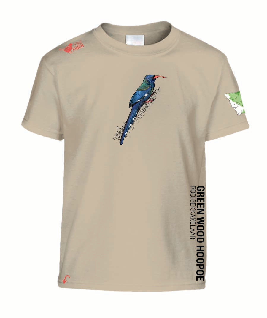 Green Wood-Hoopoe  Kids Shirt