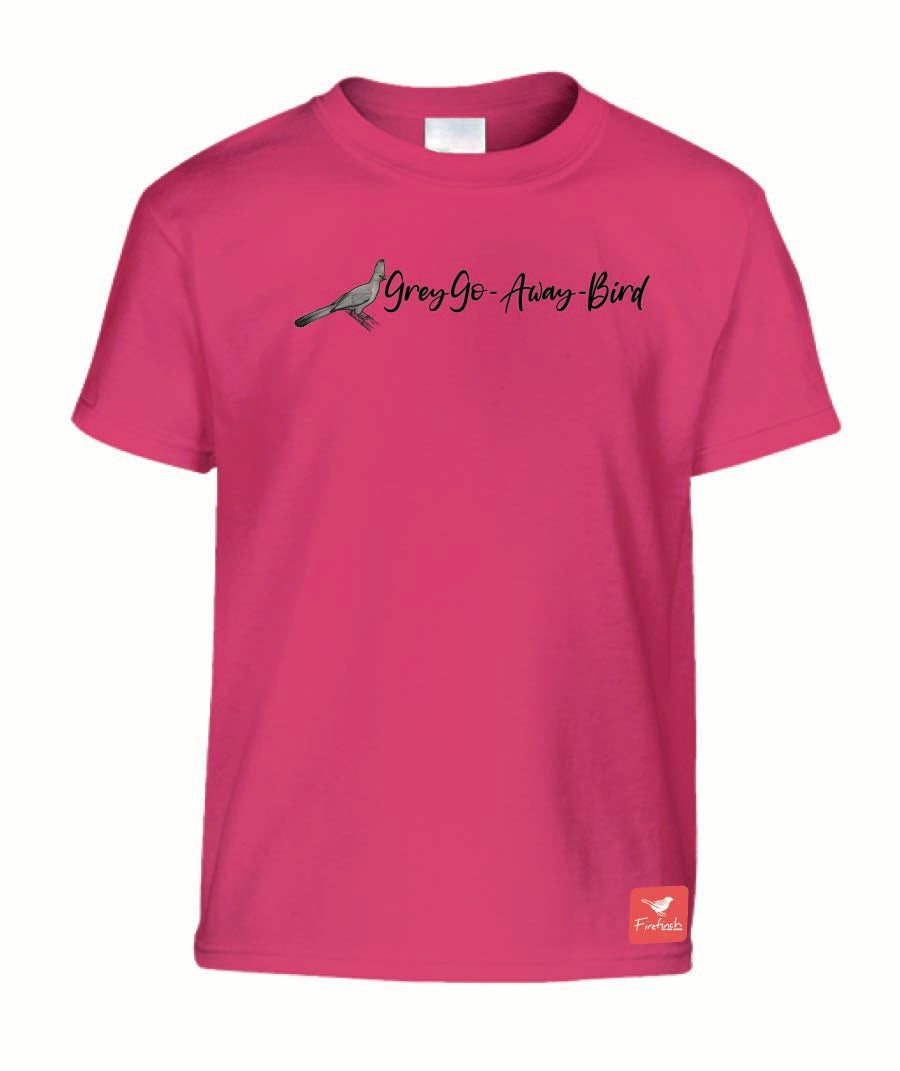 Grey Go-away-bird Name Kids Shirt