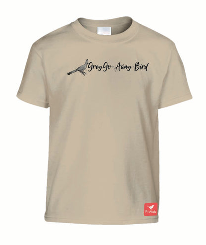 Grey Go-away-bird Name Kids Shirt