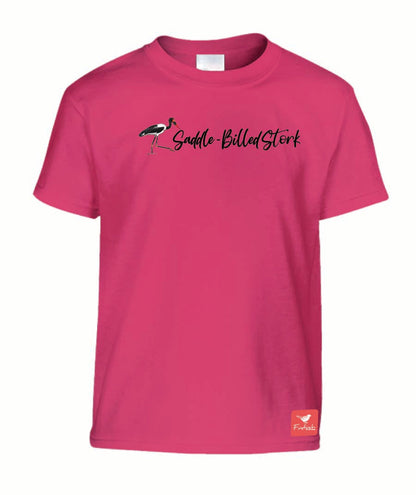 Saddle-Billed Stork Name Kids Shirt