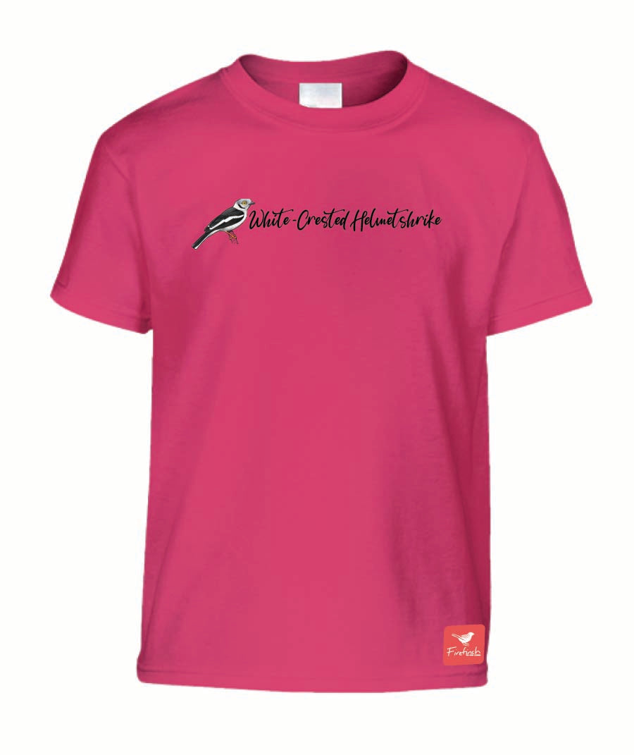 White-Crested Helmetshrike Name Kids Shirt