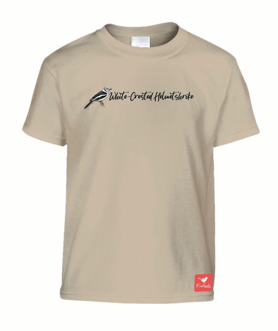 White-Crested Helmetshrike Name Kids Shirt