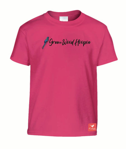 Green Wood-Hoopoe Name Kids Shirt