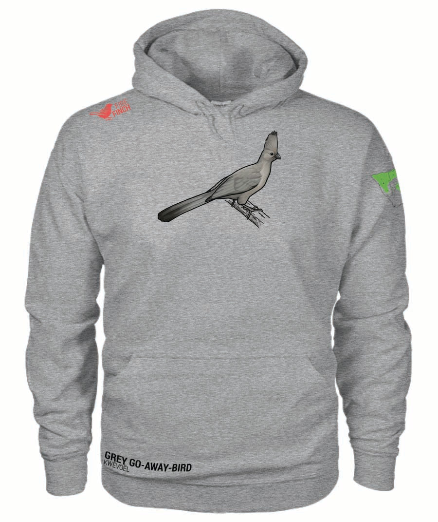 Grey Go-away-bird Unisex Hoodies