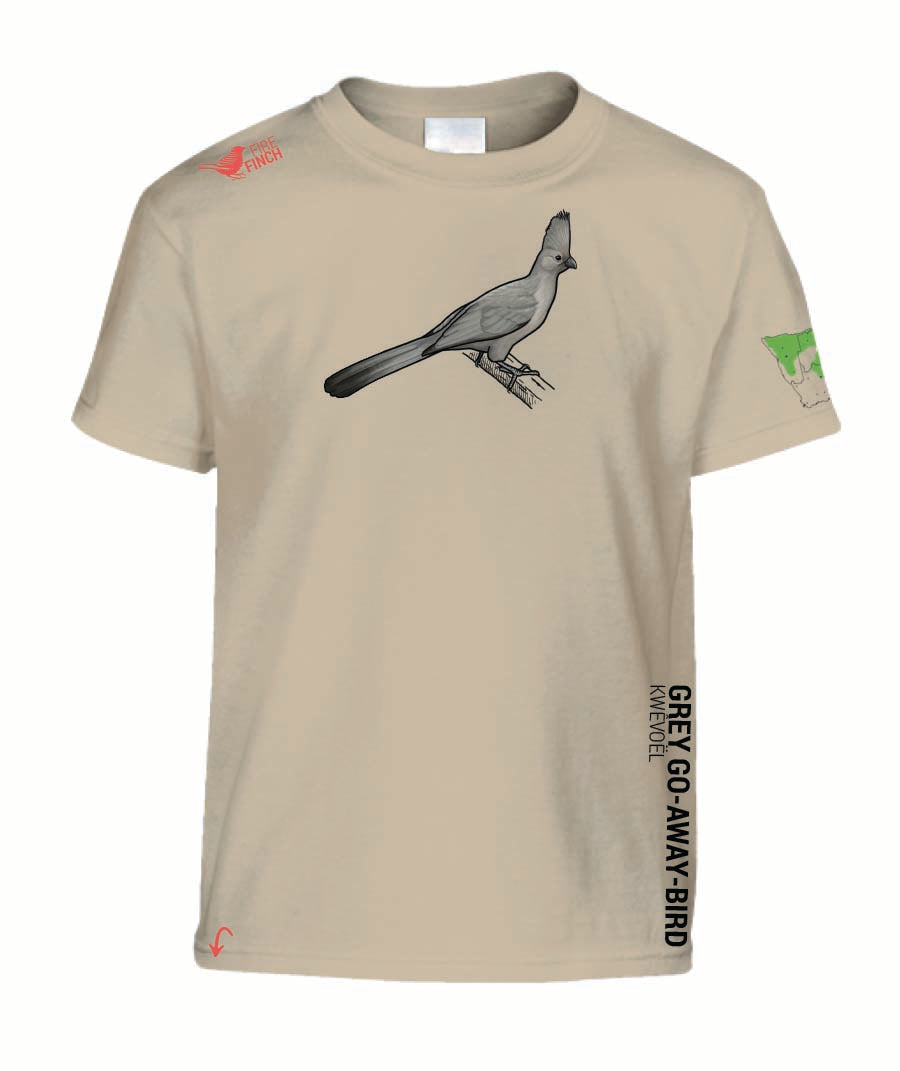 Grey Go-away-bird Kids Shirt