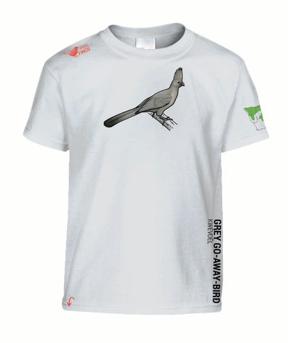 Grey Go-away-bird Kids Shirt