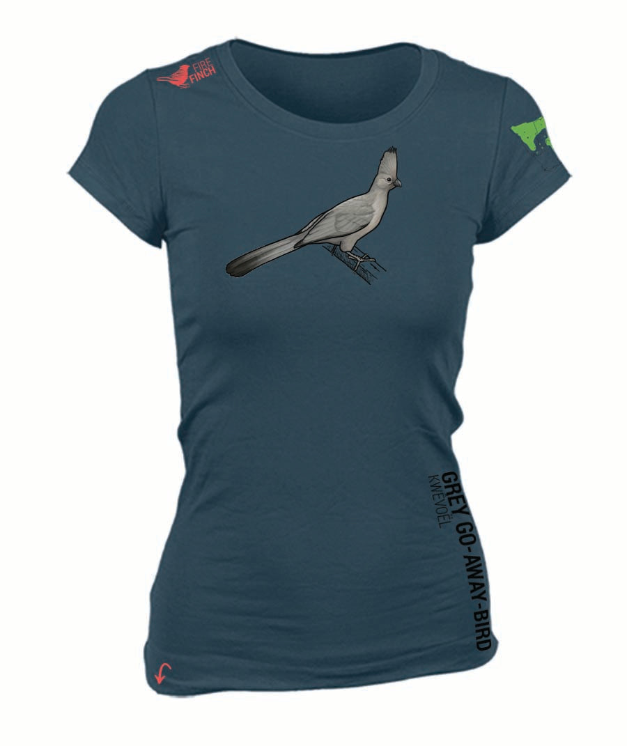 Grey Go-away-bird Ladies Shirt