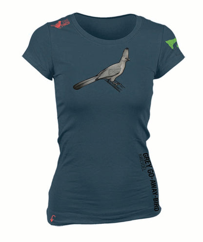 Grey Go-away-bird Ladies Shirt