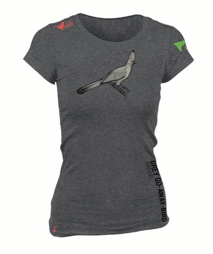 Grey Go-away-bird Ladies Shirt