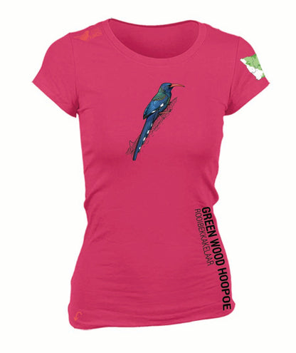 Green Wood-Hoopoe  Ladies Shirt