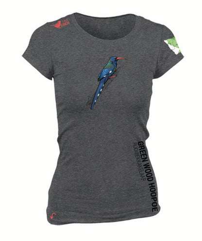 Green Wood-Hoopoe  Ladies Shirt