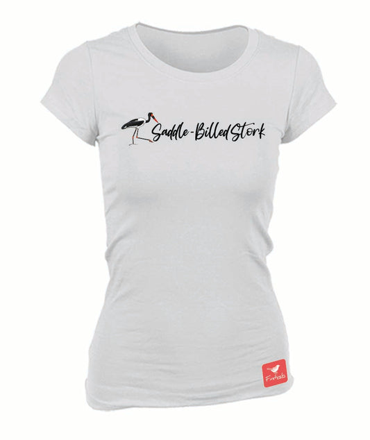 Saddle-Billed Stork Name Ladies Shirt