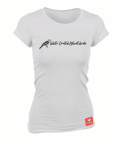 White-Crested Helmetshrike Name Ladies Shirt