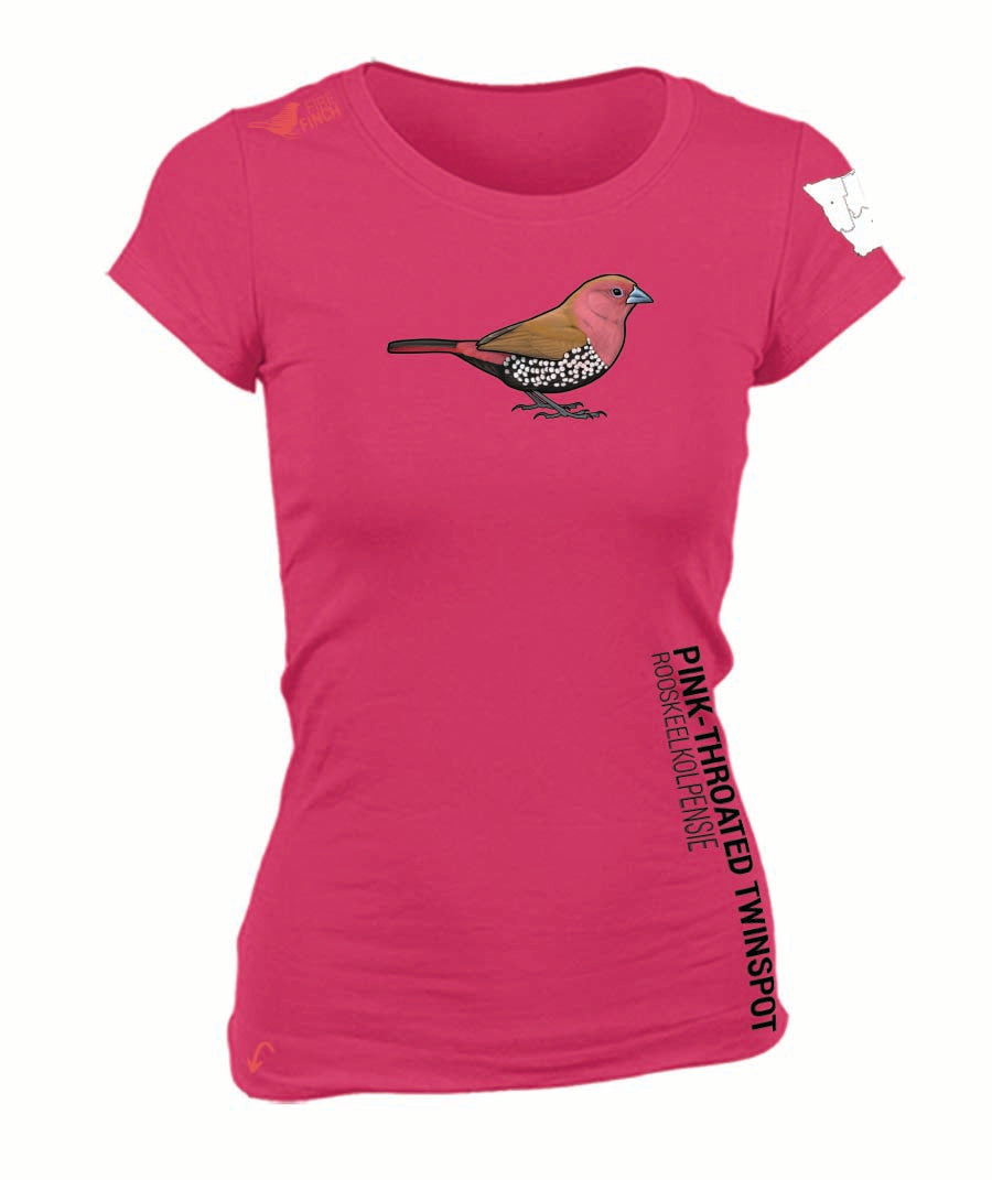 Pink-Throated Twinspot Ladies Shirt