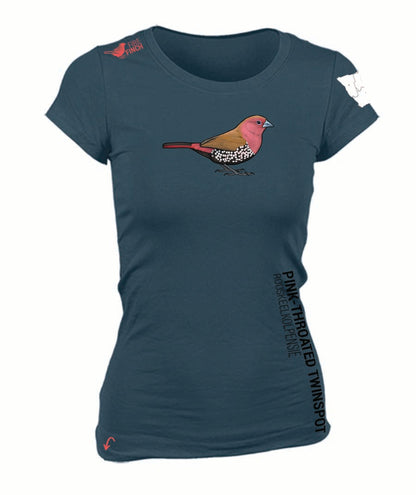 Pink-Throated Twinspot Ladies Shirt