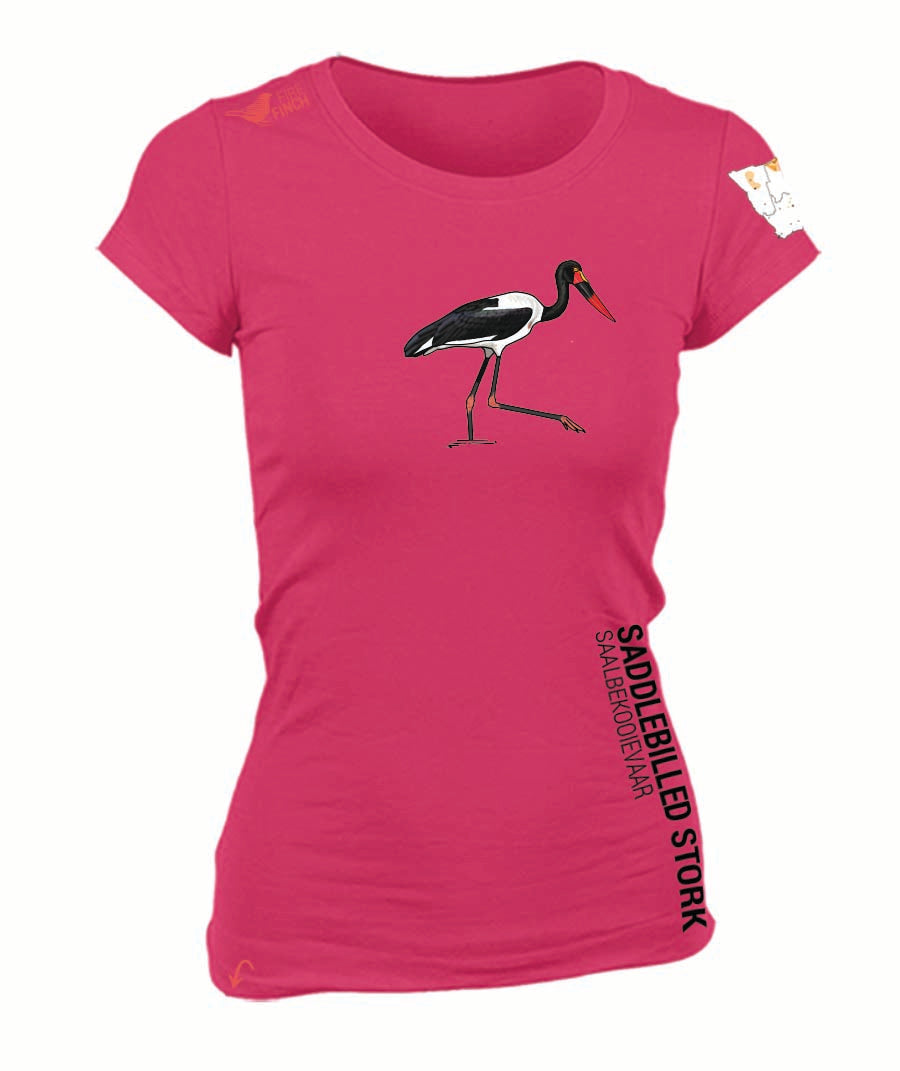 Saddle billed Stork Ladies Shirt