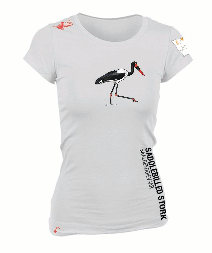 Saddle billed Stork Ladies Shirt