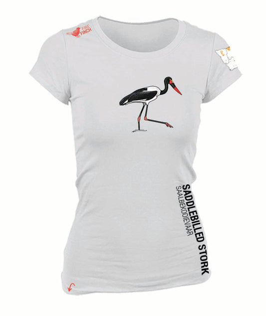 Saddle billed Stork Ladies Shirt