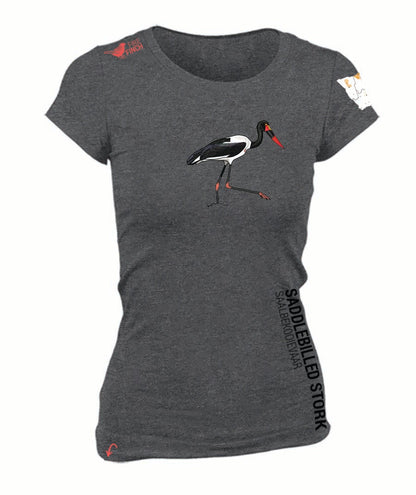 Saddle billed Stork Ladies Shirt