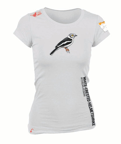 White-Crested Helmetshrike Ladies Shirt