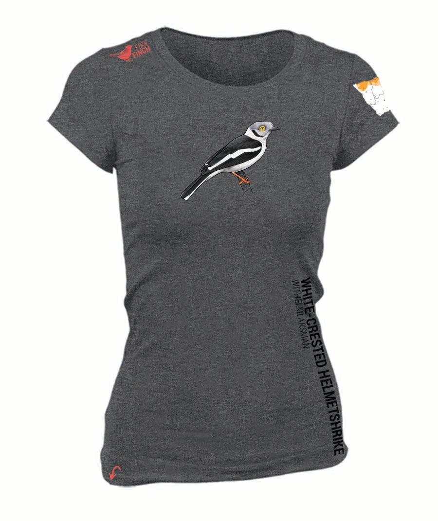 White-Crested Helmetshrike Ladies Shirt