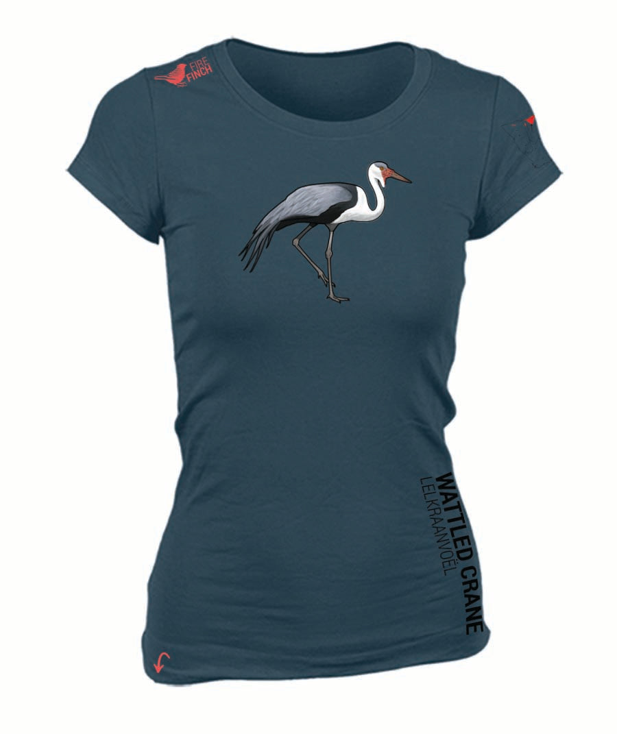 Wattled Crane Ladies Shirt